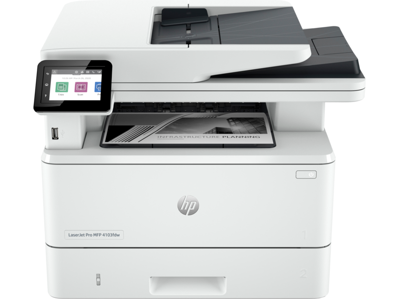 HP LaserJet Pro 4103fdw – Laser mono 40 ppm Wi‑Fi + Bluetooth