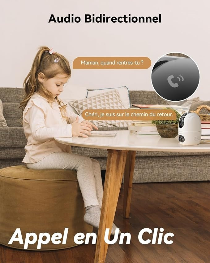 Caméra Surveillance Intérieure Imou Ranger 2 Dual (10MP) - 3K, WiFi, Vision Nocturne - ETS A2M