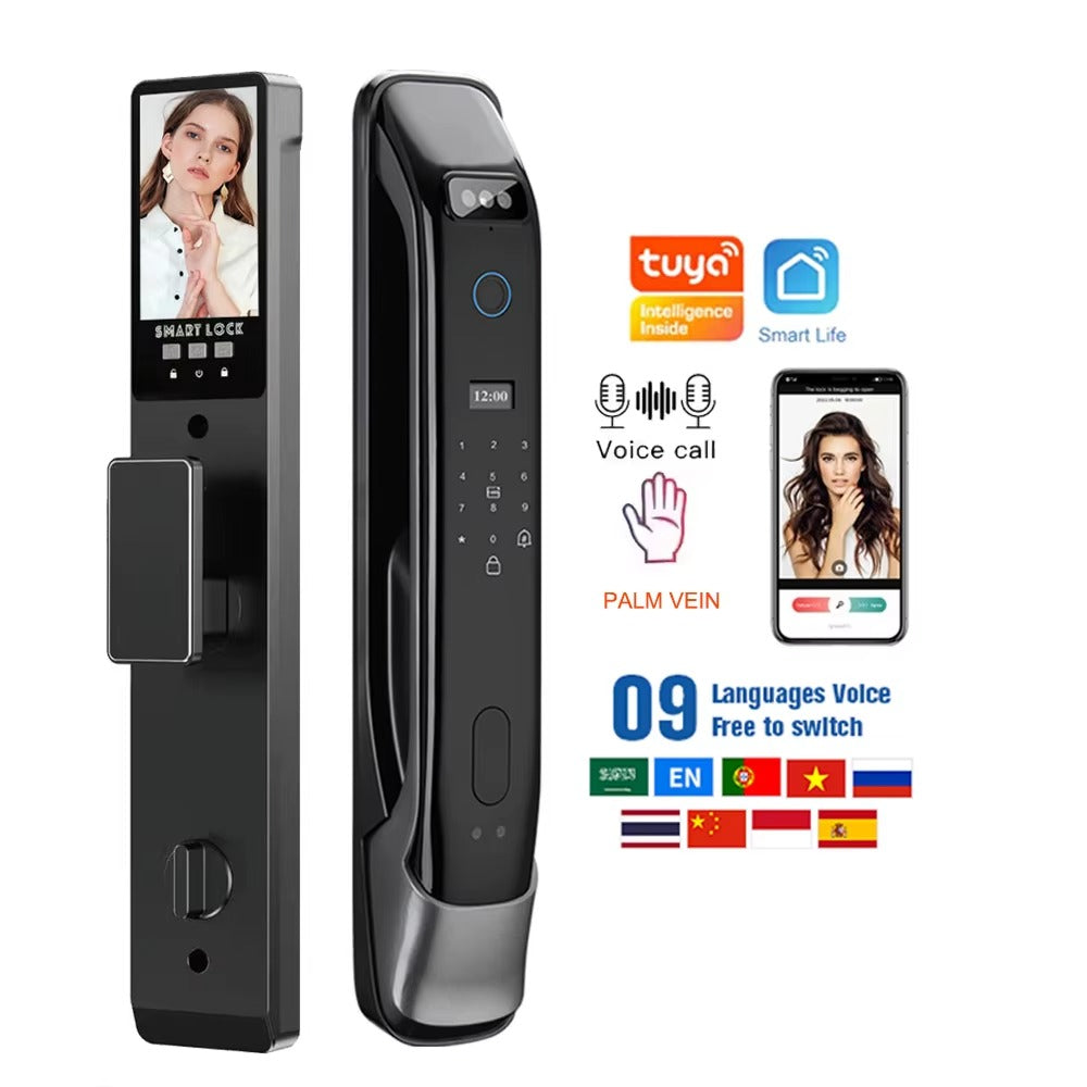 Interphone Vidéo Reconnaissance Faciale 3D - Serrure Intelligente Tuya WiFi