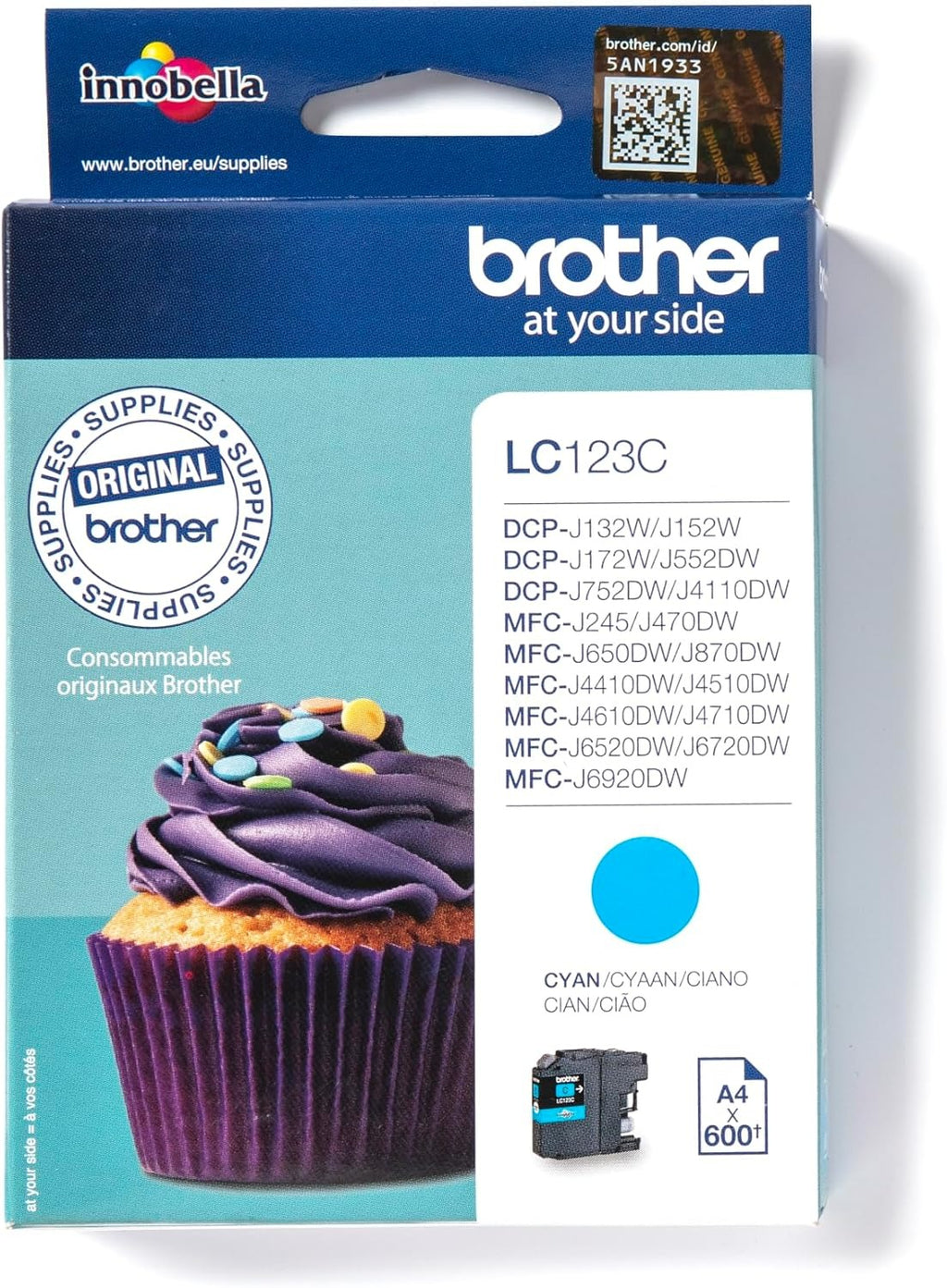 Pack Cartouches Brother LC123 (BK/C/M/Y)