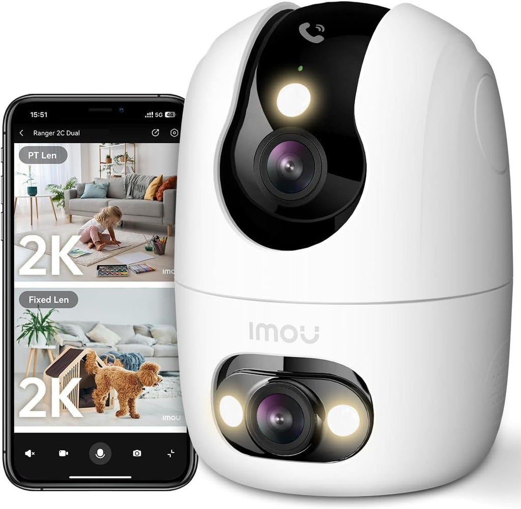 Caméra Surveillance Intérieure Imou Ranger 2 Dual (10MP) - 3K, WiFi, Vision Nocturne - ETS A2M