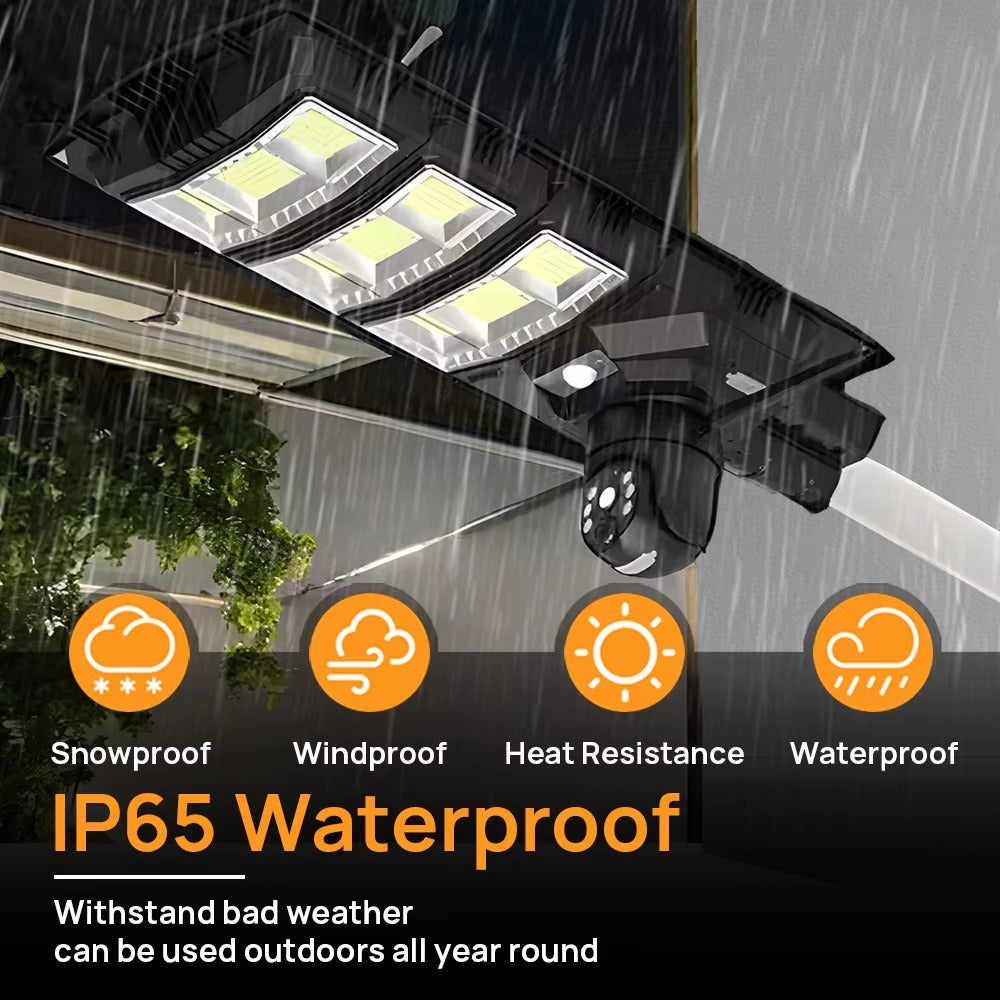 Lampadaire Solaire avec Caméra de Surveillance IP65 - WiFi/4G
