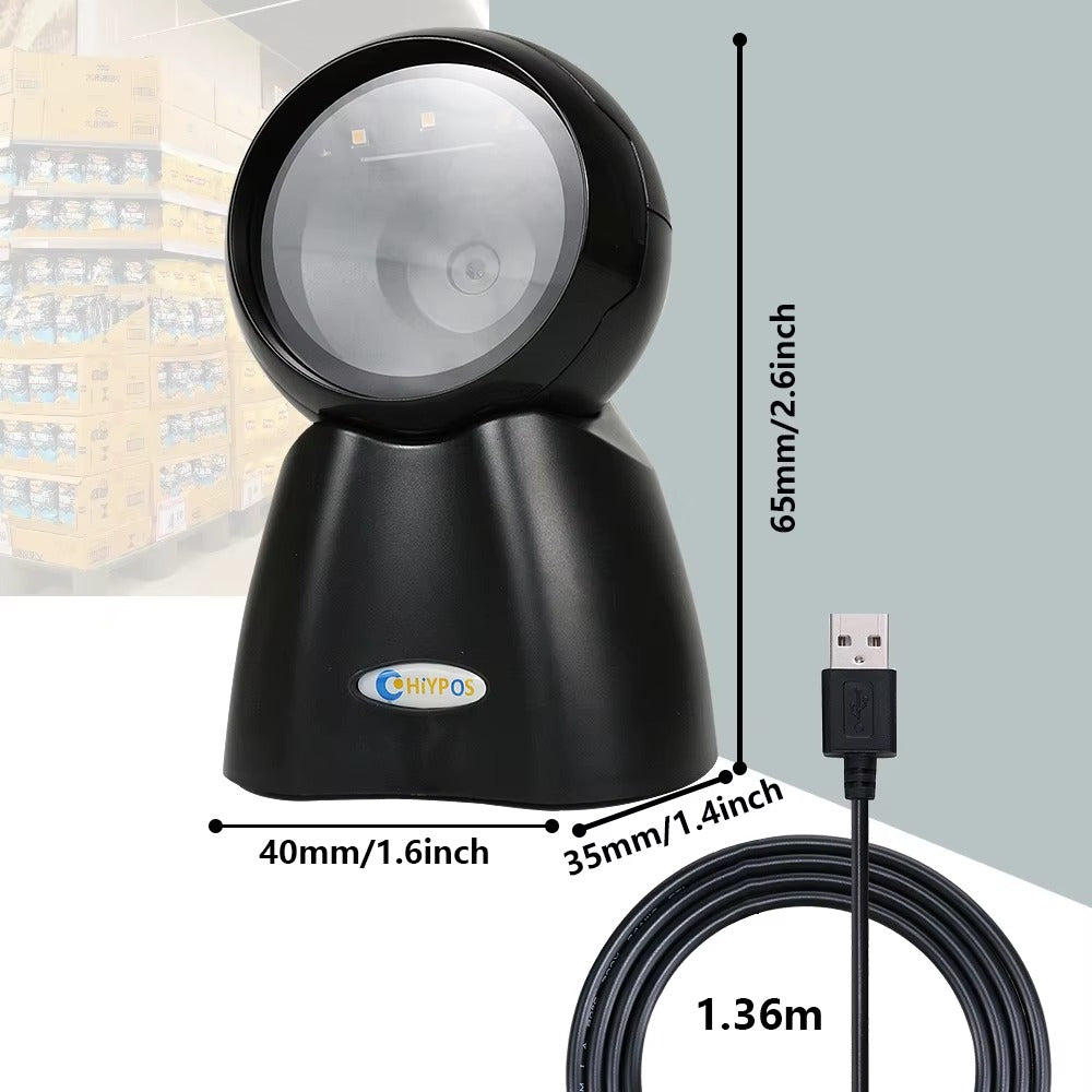 Scanner Codes Barres Omnidirectionnel 1D/2D - Efficace & Rapide - ETS A2M