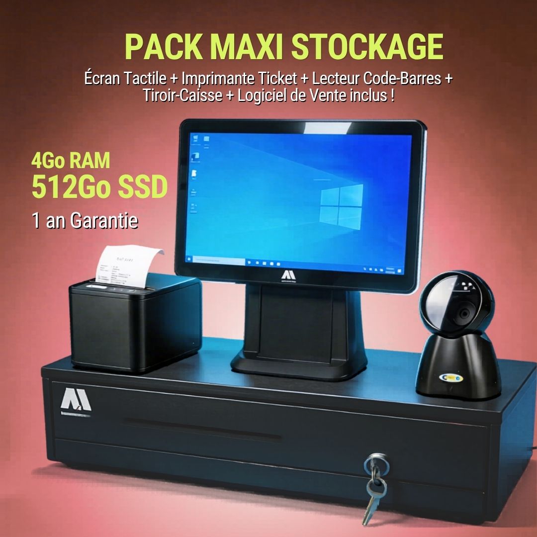 Pack Complet Caisse Enregistreuse Tactile Professionnelle | A2M - ETS A2M