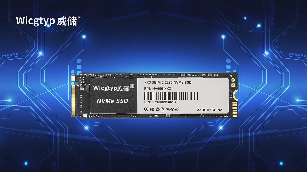SSD NVMe M.2 Wicgtyp – 2 To, 1 To, 512 Go, 256 Go – Pour MacBook Pro et PC portables