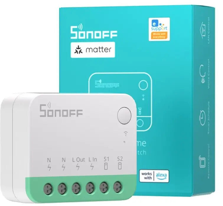 Interrupteur Intelligent WiFi SONOFF MINIR4M - Contrôle à Distance via App - Compatible Matter
